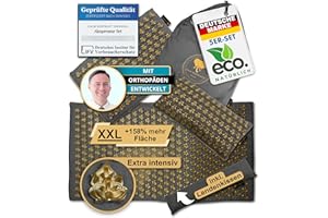 CALM ELEPHANT ORIGINAL Acupressure Mat XXL Big Size, Intensive for Advanced Users - Mandala Pro XXL Premium Set (+158% More Area & Extra Pointed Spikes) - Relieves Tension & Pain, Grey