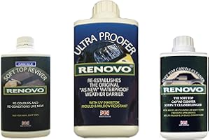Renovo REN-KIT4 Triple kit de Nettoyage Contient rénovateur Albums Douce/Douce Ultra Proofer/Soft Top Cleaner, Bleu de Toile