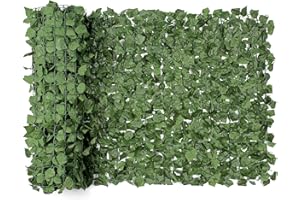 CHRISTOW Artificial Hedge Roll, Ivy Leaf Screening, Privacy Fence Screen, UV-Resistant, 1m x 3m (9ft 10" x 3ft 3")