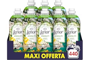 Lenor Ammorbidente Lavatrice Concentrato Essenze d’Italia, 440 Lavaggi (8x55), Amalfi, Note Di Limone e Mughetto, Profumo autentico di lunga durata