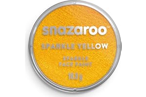 Snazaroo - Peinture Pour Visage et les Corps, Maquillage Pour Visage et Déguisement, Pour Enfants et Adults,Fard 18 ML, Couleur Jaune Nacre
