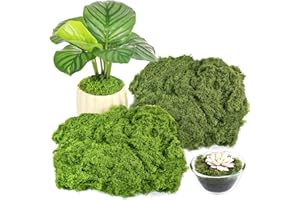 Draupnir 150g Mousse Artificielle Decoration, Mousse l'artisanat, Fausse Mousses Mur d'art DIY pour Mariage, Noël, Pâques, Maison, Paysage, Décoration de Jardin (Vert Foncé + Vert Clair)