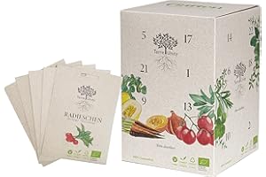 TERREUNITY Terre Unity Adventskalender Bio Saatgut - Samen - vegan - samenfest - Kräuter - Gemüse - Bienenfreundlich - Sprossen