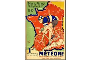 Tour De France 1925, A3-affisch, vintage, fotografi, cyklar, cyklar, mode, grafisk bild, bild, svart och vit, foto, gammal, r