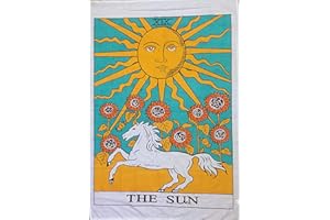 Indian Consigners Tarot Card Wall Tapestry, Decorative Hanging Art (The Sun Color)
