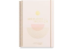 ‎BURDE Burde Kalender 2024 | Life Planner Rosa 2024 | Terminplaner 2024 | 12. Dezember 2023 bis 5. Januar 2025 | auf Deutsch | Planer mit 1 Woche auf 2 Seiten | 21x15 CM A5 Format | Aufkleber enthalten