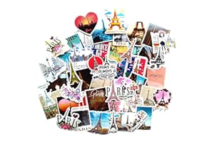 TARIFA UNITED Adesivi Viaggio Paris France Torre Eiffel Adesivi Vintage Screen per Portatile Bottiglia