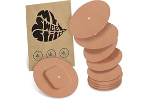 MySweetStitch - 10x Cerrotti sensore Simplera rotondo, Overpatch Ø 70mm, impermeable, traspirante, delicato sulla pelle, Beige