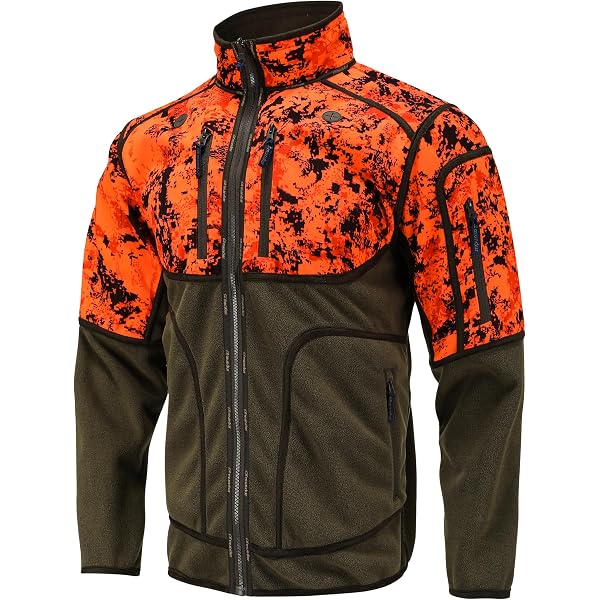 Veste De Chasse Camouflage Orange Blaze – Imperméable, Respirante Et Coupe-Vent Pour Une Sécurité Maximale En Forêt