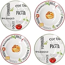 MamboCat Lotta Lot De 6 Assiettes Creuses 400 Ml - Porcelaine Blanche Carrée Arrondie