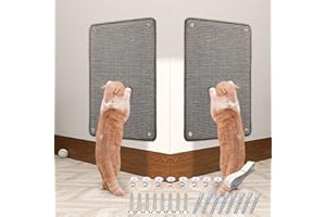 JanYoo 2-częściowa mata chroniąca przed zadrapaniami dla kotów, sizalowa mata do drapania dla kotów, na sofę, meble, drzwi, ochrona przed zadrapaniami, 60 × 40 cm (szara)