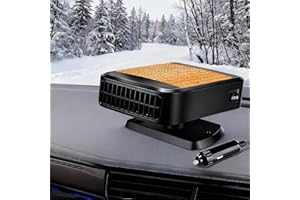 Quixion Auto Heizung, 12V Tragbare Autoheizung HeizlüFter 2 In 1 Heizung & Ventilator, HeizlüFter Mit Akku, Autoentfroster Auto Mit 360 Grad Drehungautoheizung Stecker FüR ZigarettenanzüNder FüR Auto