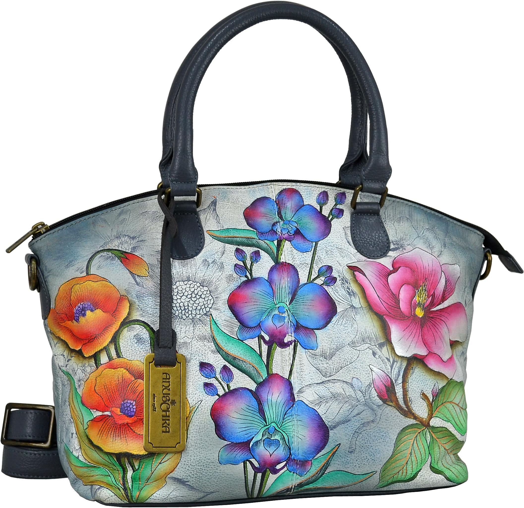 Anuschka Women's Hand-Painted Leather Medium Convertible Satchel