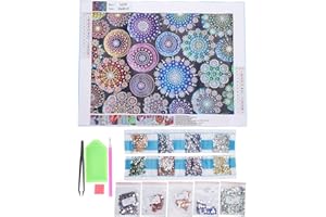 DAUERHAFT Diamond Painting, Mandala Flower Diamond Painting Accessori per il regalo di Natale del Ringraziamento, Kit fai da te Diamond Painting per il relax e la decorazione della parete della casa