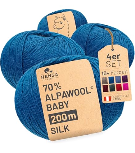 LANA GROSSA Alta Moda Alpaca Fil à Chaîne En Alpaga (bébé) - Fil à Tricoter à La Main En 90 % Alpaga (bébé), 5 % Laine Vierge (mérinos) Et 5 % Polyamide