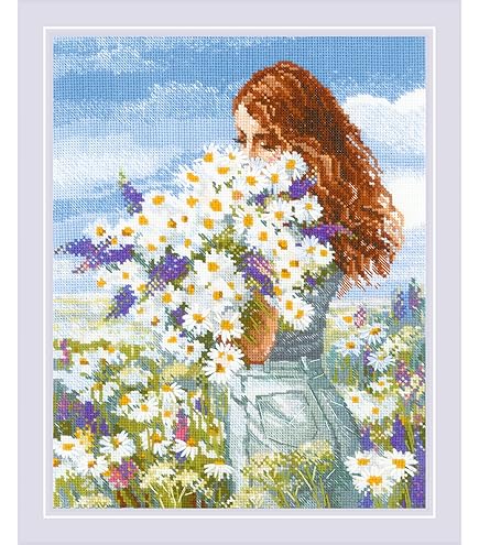 RIOLIS - Riccio 1711, Punto croce 24x8cm, Punto croce kit da ricamare, Disegni da ricamare, Embroidery kit, Set punto croce, Kit ricamo punto croce