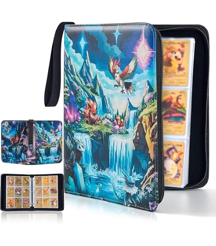 Classeur Pour Cartes – Capacité 900 Cartes – 50 Pochettes Amovibles – Couverture Cuir PU Imperméable – Fermeture Éclair – Cadeau Enfant Collectionneur – RHZZ-900