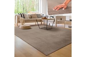 Paco Home Matta för vardagsrum enkel tvättbar mjuk kort hög, Storlek:160x220 cm, Färg:Taupe