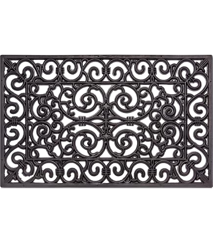 Esschert Design Fußmatte „Welcome“ – Schwarze Schmutzfangmatte Mit Kokoseinlage, 75x45 Cm