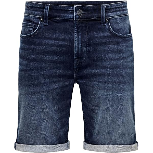ONLY & SONS Herren Jeansshorts – Onsply LBD 7644, Stylische Denim Shorts