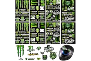 Byfoyif 8 Blätter Motorrad Aufkleber Coole Scratch Aufkleber für Geländemotorrad Moto Sticker Motocross Aufkleber für Helme Skateboard Offroad Motorrad Enthusiasten