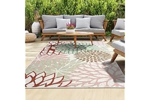 homeart Outdoor Rug - Easy-Clean, Durable, Stain-Resistant, Weather & UV Resistant Indoor & Outdoor Rugs for Porch, Deck, Balcony, Garden, Picnic and Patio | Bellis Mix - 160x230cm