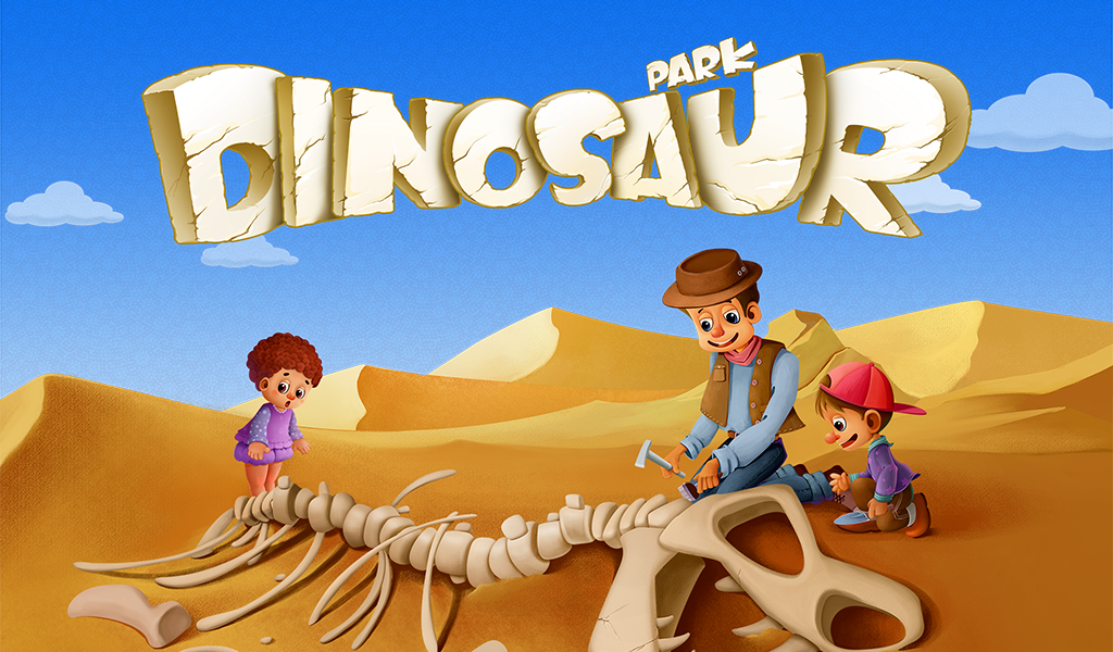 Dinosaur Park Fossil dig and discovery dinosaur games for Kids in