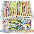 Sweetzone Fizzy Rainbow Pencils, Retro Sweets Tub, Candy Sticks, 100 pcs, Halal Sweet, Sweets Bulk, Gummy American Candies, UK British Candy Enthusiasts