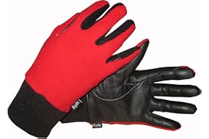 Ryda Childrens Winter Fleece Backed Leather Horse Riding Gloves for Children age 3-9yrs