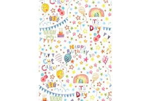 ARKRAFT papier d'emballage cadeau set 3 feuilles taille XXL 90 x 65 cm emballage sans plastique papier FSC anniversaire (18-9171)