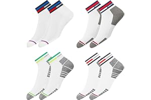NAVYSPORT Originals Amortyzowane bawełniane skarpetki do kostki dla mężczyzn i kobiet, Różne zestawy łączone 4 pary