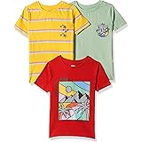 Amazon Brand - Jam & Honey Boy's T-Shirt (Pack of 3)