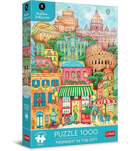 Trefl Premium Plus Quality - Puzzle Tea Time: Paradiso sulla costa - 1000 Pezzi, Serie di Immagini Nostalgiche Dipinte, Tessere Perfettamente Abbinabili, per Adulti e Bambini a partire dai 12 Anni