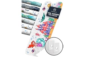 Homerella Alfombra de baño niños 100x40cm | Alfombra de baño Antideslizante antibacteriana | Extra cómoda Incl. Ganchos | Alfombra de Ducha Antideslizante niños y bebés | sin BPA y Lavable a máquina