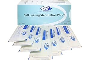 F2 MEDICAL SUPPLIES F2 Medical Self Sealing Sterilisation Pouches (57mm x 130mm) BOX OF 200