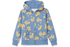 Amazon Essentials Niñas Sudadera de Forro Polar con Capucha y Cremallera