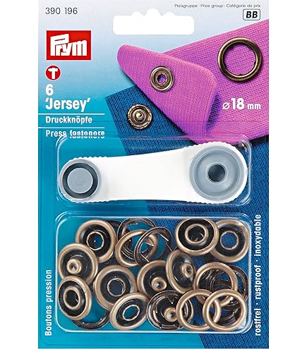 Boutons Pression - PRYM - Jersey - 10 Mm - Argent - Lot De 20 Pièces - Achat / Vente Fermeture