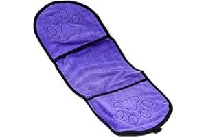 Protastic Serviette de bain en microfibre pour chien Violet