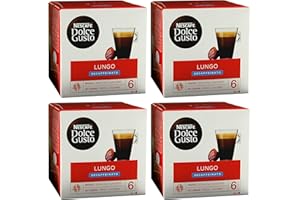 Nescafé Dolce Gusto Caffè Lungo Decaffeinato, kawa, kapsułki z kawą, 4 sztuki, 4 x 16 kapsułek