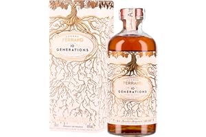COGNAC FERRAND - 10 Générations - Cognac - 46% Alcool - Origine : France/Poitou-Charentes - Notes de fruits confits & noix - 50 cl