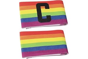 XXL-Sportswear Armbinde Regenbogen, Spielführerbinde, Kapitänsbinde mit Klettverschluß, mit/ohne Aufdruck C 1er/2er/5er/10er-Pack