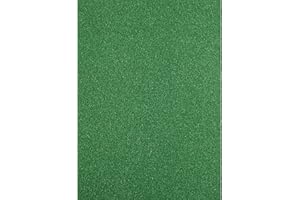 VAESSEN CREATIVE Florence - Cartulina con purpurina – Cartulina de colores A4 – Verde – 5 hojas – Papel para álbumes de recortes para hacer tarjetas y otras manualidades – 250 g/m²