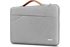 TECOOL 15,6 Pouces Housse Ordinateur Portable pour 15 15,6 Pouces Lenovo Acer Dell ASUS HP Chromebook Samsung Notebook, Pochette PC Portable Antichoc Étanche, Gris