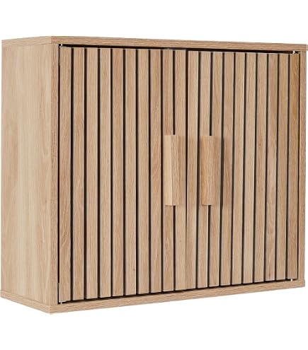 Armoire Murale VidaXL En Noyer Massif - 42x23x60 Cm, Rangement Salle De Bain Ou Toilettes