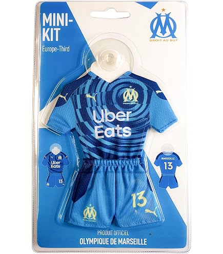 Mini Maillot OM Replica Home/Away – Ventouse Pour Fenêtre – Officiel – Déco Murale Pour Supporter De L’OM