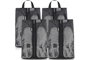Prezon Travel Shoe Bags, Water Resistant TPU Mesh, Sturdy YKK Zipper, Shoes Storage Bag, Shoes Packing Organizer, Unisex Shoe Pouch for Travel or Home Storage