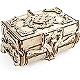 UGEARS 3D Wooden Puzzle Box - 3D Puzzle Antique Wooden Box Wooden Model Kits for Adults and Teens - Laser-cut Mechanical Model Construction Kit - Ideal Birthday