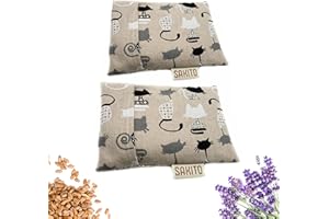 SAKITO 2 (uds) Saco Semillas Microondas (15x10 cm) - Terapia Natural para Cólicos - Calor Natural para Barriguita y Eliminar Gases, Relajacion Infantil - Seguro para Bebes - Tela de Calidad y Funda Lavable