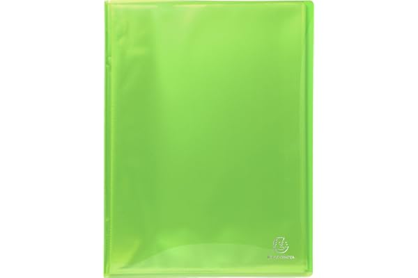 Exacompta - Réf. 85970E - 1 Protège-documents Iderama - 100 pochettes cristal lisse - 200 vues - pour A4 - dim 24 x 32 cm - couverture en polypro semi-rigide - 10 couleurs aléatoires