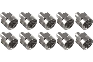 Poppstar 10x SAT F- slutmotstånd 75 Ohm med F-norm för öppna anslutningar antennuttag/F-uttag (multiswitch, LNB, tuner m.m.)